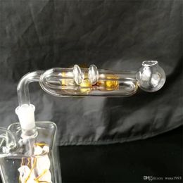 Hookahs Multi-bend la quantité de pot de gourde, accessoires de bangs en verre en gros,