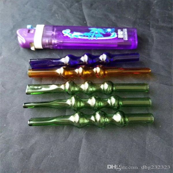 Narguilés Buse multi-bulles accessoires de bangs en verre Pipes à fumer en verre coloré mini multi-couleurs