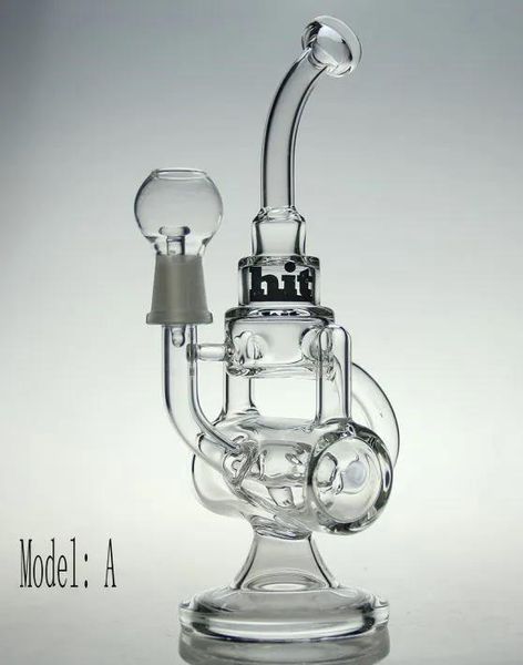 Hookahs Nueva llegada HIT Glass Bongs plataforma petrolera de tubería de agua con burbujeador de vidrio con cúpula de vidrio para uñas Tuberías de agua