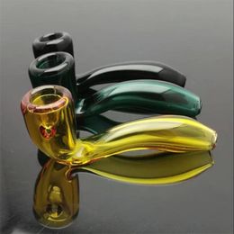 Pipe en verre incurvée de nouvelle couleur de narguilés, pipes en verre de brûleur à mazout de bangs en gros