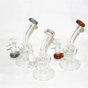 Hookahs perc percolator glazen bongs 14 mm gewricht waterpijpen mini -olie -rigs klein dab rig helder met kom