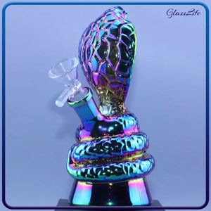 Gaminahs Protbale Cobra Bong Glass Water Pipe Rainbow Color Small Bongs avec bol de bol de bol de 14 mm Bubbler