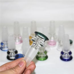 pipas de agua Cuarzo Banger Nail Bowl 2 en 1 Junta de tierra doble 14 mm 18 mm Macho Hembra Dab Rig Glass Bong