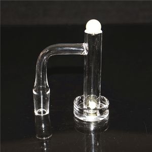 Narguilés Quartz Blender Banger Clou à fumer avec seau de 16 mm 2,5 mm 35 mm d'épaisseur Pilier inférieur Ball Carb Cap Domeless Quartz Terp Slurper Bangers capteur de cendres en verre