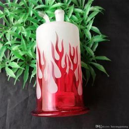 Cachimbas Mangueras de llama roja Bongs de vidrio al por mayor, pipas de agua de vidrio para quemadores de aceite, accesorios para pipas de humo
