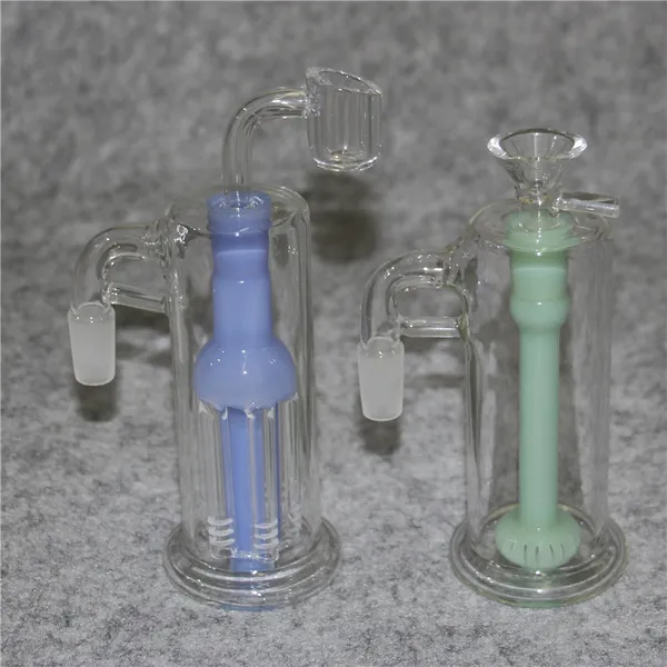 Narguilés Shisha 14mm verre cendrier accessoires pour fumer eau Bongs tuyau Dab Rigs haute borosilicate verre narguilé raccords collecteur de fumée externe