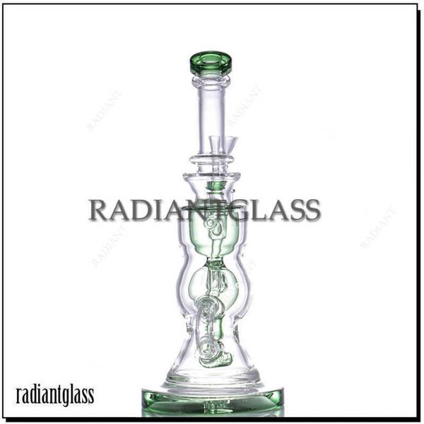 Hookahs Showerhead percolador Reciclador Bong de vidrio grueso para fumar mini bongs hechos a mano al por mayor