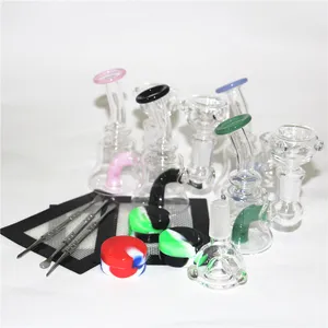 Narguilés Sidecar Verre Bongs Stéréo Matrix Perc Tambour Percolateur Tuyaux D'eau 14mm Joint Épais Huile Dab Rigs