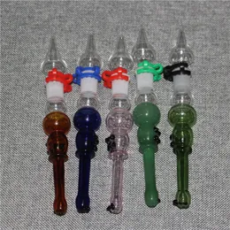 Hookahs Silicon bong Kit con 14 mm Cuarzo Ti Punta de clavo Tubo de silicona Vidrio Agua Fumar para Bong Dab Rigs