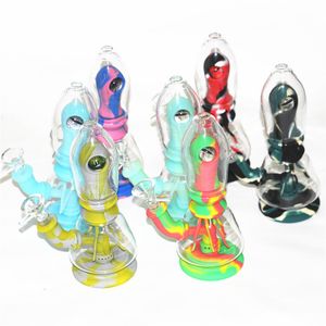 narguilés Silicone Bong Shower 3 pièces Tête percolateur Facile à nettoyer Dab Rigs mini pipe