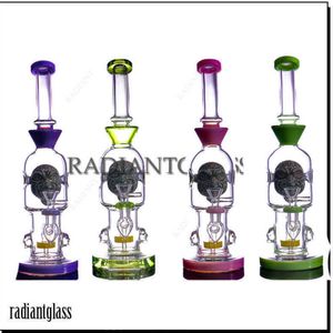 Hookahs Skull Percolator Frosted Glass Bong gesneden hoofd Craft Heavy Water beker Bong met 14 mm mannelijke komaccessoires