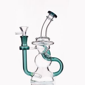 Hookahs Kleine Bongwater Glas Bong 14mm Vrouwelijke gewricht Bubbler Water Pijpen 8,2 inch Olie Dab Rig Rookaccessoires Bongs met kwartsbanger of kom