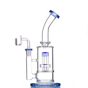 Hookahs Stereo Glass Bongs Dabber Rigs Water Bong Pipas para fumar Accesorios para fumar 9 pulgadas de altura 14.4 mm Junta con cuarzo Banger