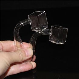 Hookahs Sugar Cube Quartz Banger Nail Quartz Bowl 10 mm 18 mm Vrouwelijke mannelijke Domeless Nails voor Dab Rig