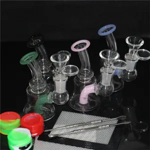 Hookahs dikke bongs perc glazen waterleidingen dubbele boom percolator mini kleine olie dab rigs 14 mm banger bowl