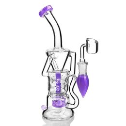 Narguilés Bong en verre épais Fab Egg Hookahs conduites d'eau plate-forme pétrolière en nid d'abeille narguilé avec 14 joints mâles pièce TRÈS unique