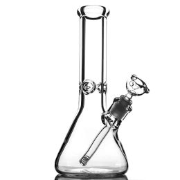 Hookahs Bongs de vidrio grueso Vaso de 9 mm Bong de agua alto 35 cm Con junta de elefante Reciclador súper pesado plataformas DAB ZZ