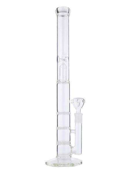 Hookahs Triple campana cubierta perc bong tubos de agua de vidrio 175 pulgadas de alto 5 mm de espesor para fumar 8745555