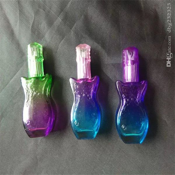 Narguilés Violon Alcool Léger Bongs En Verre Accessoires Pipes En Verre coloré mini multi-couleurs