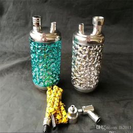 Narguilés Wanhua pot de narguilé en acier inoxydable New Unique Bongs en verre Pipes en verre Pipes à eau Narguilé