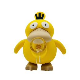 Narguilés eau bongs 5.1 "canard silicone tuyau dessin animé fumer avec raccords de support amovibles