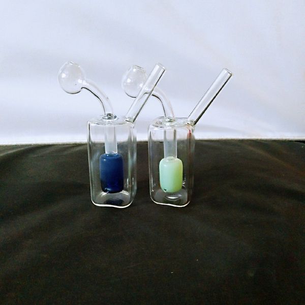 Hookahs Bongs de agua Grueso Nail Bubbler Bong Vidrio Quemador de aceite Tubos pequeños quemadores Tubos Mini embriagador Cera DAB Plataformas petroleras