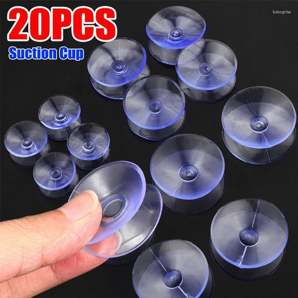 Ganchos 1/20pcs Clear Doble-Side Suction Cup Suction Suction Almohadilla de plástico sin deslizamiento para la ventana espaciadora de la mesa de vidrio Ventana de jabón de bricolaje