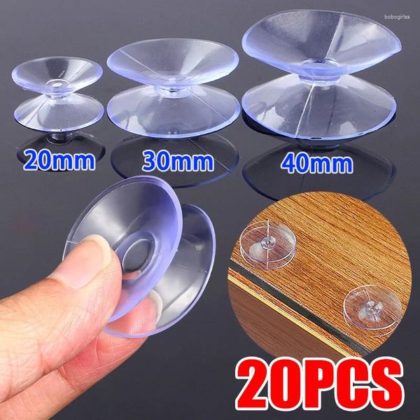 Crochets 1/20pcs Abuson à vide double face 20/30 / 35 mm Assaisme transparente PAD PAD PANDIP POUR LE TABLE DE TABLE VERRE LAVENIR DIY CAR ESPACER TOPER DIY