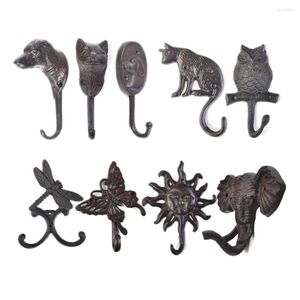 Haken 1 pc Decoratieve wandgemonteerde antieke metalen vintage haakhanger Rustiek gietijzer nautische sleutelweergave rek