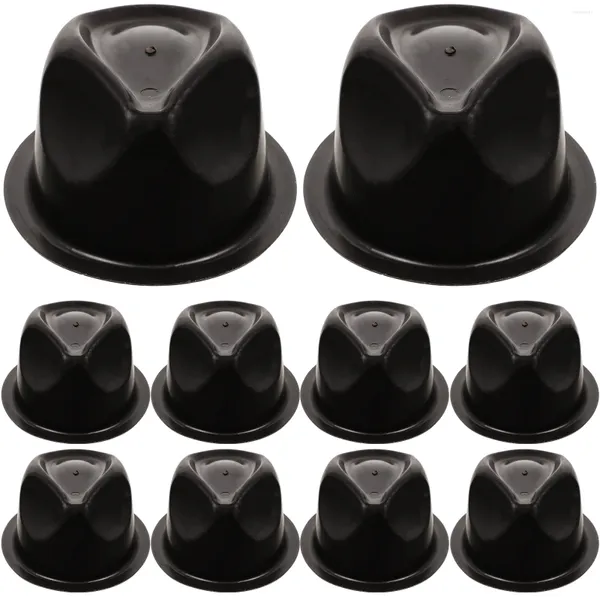 Ganchos 10 piezas Soporte para sombreros Soporte de vaquero Cúpula Almacenamiento Mesa Exhibición superior Gorras de béisbol Pvc Soporte Rack Sombreros de plástico