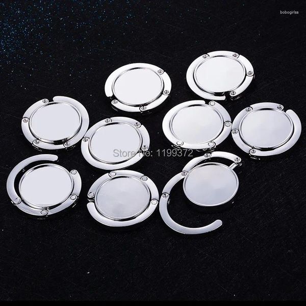 Ganchos 100pcs 45 mm de diámetro metal plegable portátil portátil bolso