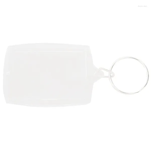 Crochets 100 pièces Transparent blanc insérer Po cadre photo porte-clés fendu porte-clés CNIM