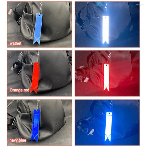 Ganchos 11 unids/set llavero reflectante seguro para bolsa mochila tira colgante adornos reflectores cosas adultos niños seguridad nocturna