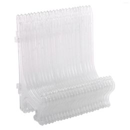 Ganchos 12 unids/set caballetes de plástico transparente soportes para platos estante para platos marco de fotos soporte para Pedestal de libro Po