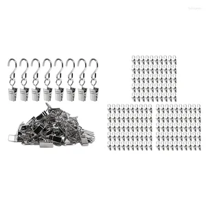 Hooks 150 PCS clips de cortina de acero inoxidable gancho de metal con decoración para el hogar soporte de alambre de fiesta al aire libre a