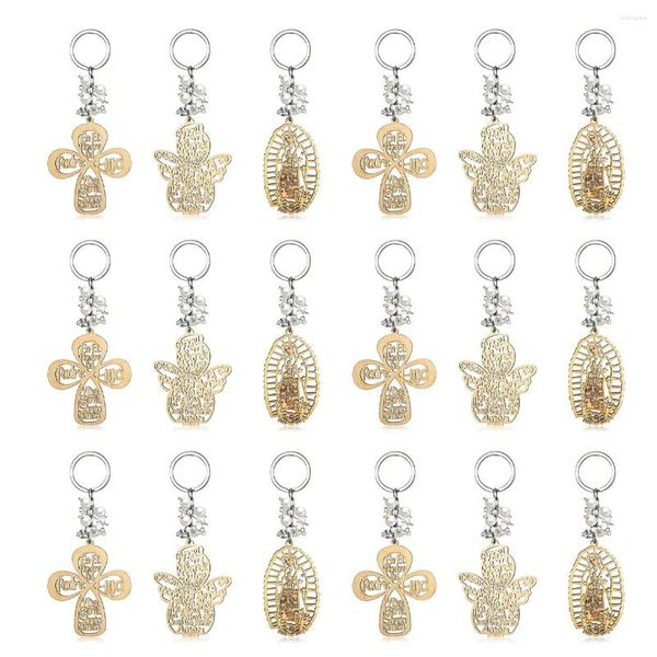 Hooks 18pcs Bautismo favores Baby First Communion Party Keychain Keyring para bautizar