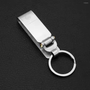 Hooks 1 pc anti-lost plicht roestvrijstalen riem sleutelhouder sleutelklip afneembare sleutelhangers voor sleutels sleutelhanger mannen sieraden