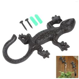 Hooks 1 pc Iron Gecko Wall Hook Rustieke Hanger Lizard Creative Antique Animal Vintage Outdoor Kitchen Badkamer Decor W/Schroef