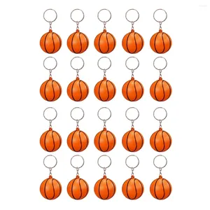 Haken 20 stuks basketbalbal-sleutelhangers voor feestartikelen Stress School Carnaval beloning sport middelpunt