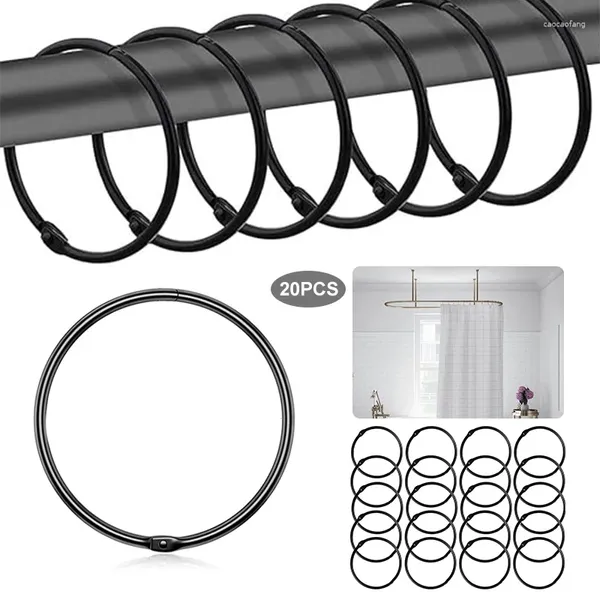 Crochets 20pcs / lot Home Metal Curtain Anneaux suspendus pour les rideaux de main