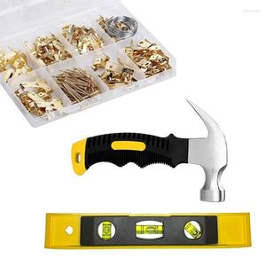 HOCKS 222PCS Picture Kit suspendu Hammer Hammer Nivet Assortiment Fixage Heavy Duty With Nails Wire