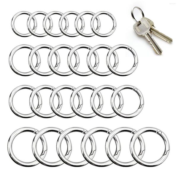 Ganchos 24 Uds hebilla bolsos correa de hombro fijaciones Camping mosquetón redondo senderismo accesorios DIY 20 25 28 35MM artesanía a mano aleación de Zinc