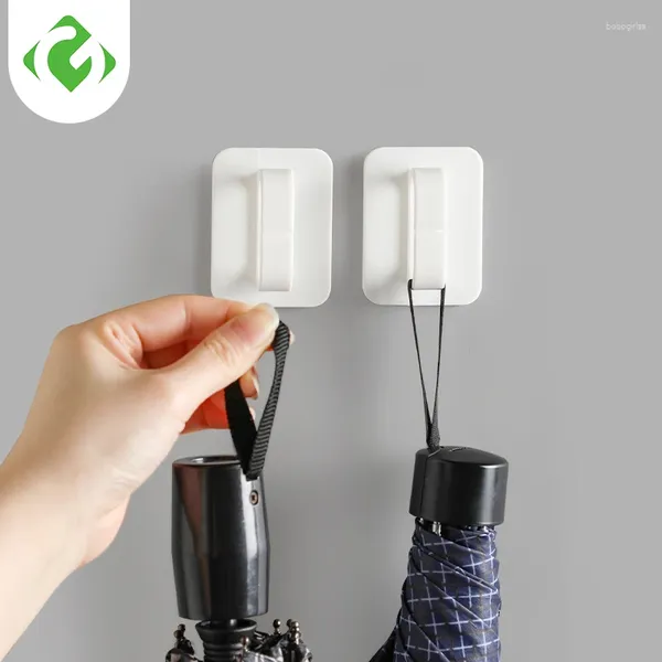 Hooks 2pcs gancho de pared fuerte perchas de puertas adhesivas súbdas de carga de carga pesada chupeta para baño de cocina guanyao