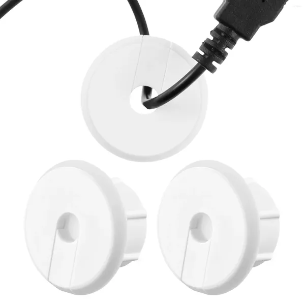 Accroche la bague murale 3 pcs pour le câble Ethernet Plastique à travers les bagues de 0,7 cm d'alimentation de trou réutilisable