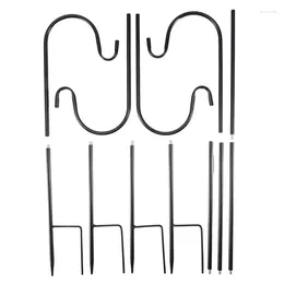 Haken 4 stuks verstelbare herder Crook Festoenpaal met basis tuingrenshaak voor lichtslingers bloembalplant