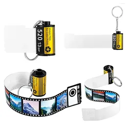 Hooks 4 PCS Sublimatie Camera Film Roll Keychain met 10 POS Picture Key Chain voor geheugen Verjaardagscadeaus Diy Crafts