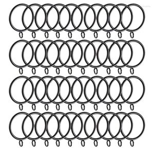 Hooks 40 Pack gordijnringen 38 mm interne diameter gordijnen hangen voor en staven zwart