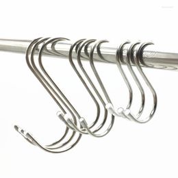 Hooks 5-15pcs/Set S-Typ 201Staelless Steel Hook Nail Gratis en gat voor keukengarderobe kleine grote hang dingen hulpprogramma's gereedschap