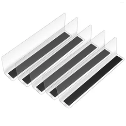 Haken 5 Stuks Opbergrek Planken Commodity Divider Plank Duig Partitie Plaat 25X3X6CM Supermarkt Verdelers