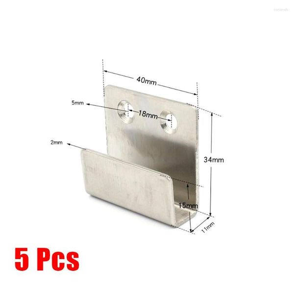 Ganchos 5 uds percha plana de acero inoxidable baldosas de cerámica cartelera soporte para tablero soportes sujetadores tornillos clavos